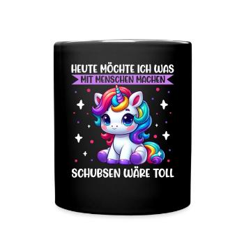 Today I want to do something with people Push - Full Colour Mug - black - Front