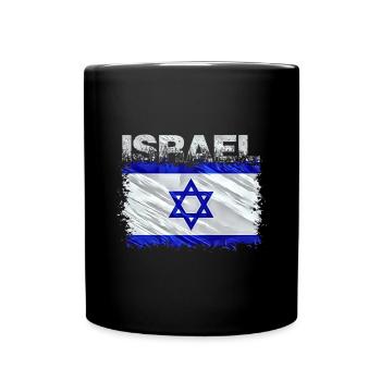 Israel - Tasse einfarbig - Schwarz - Vorne