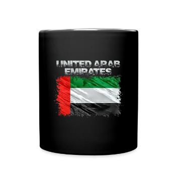 Vereinigte Arabische Emirate - Tasse einfarbig - Schwarz - Vorne