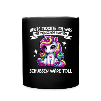 Today I want to do something with people Push - Full Colour Mug - black - Front
