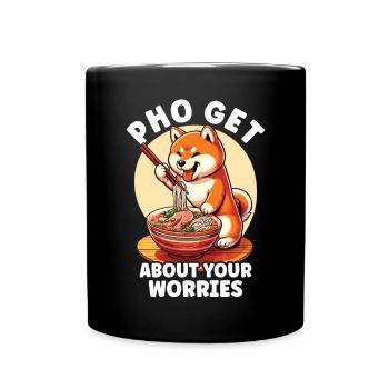 Funny Pho Shiba Inu - Full Colour Mug - black - Front