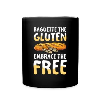 Baguette the gluten embrace the free - Tasse einfarbig - Schwarz - Vorne