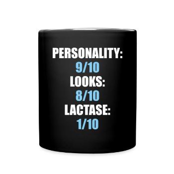 Drôle d’intolérant au lactose - Mug uni - noir - Devant