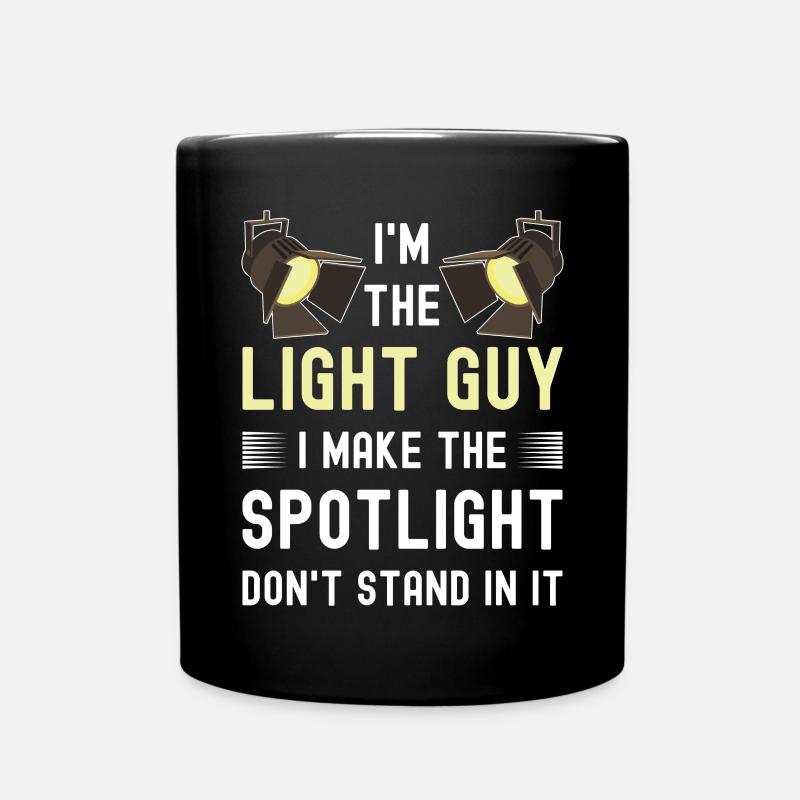 Lustiger Lichttechniker - Tasse einfarbig - Schwarz