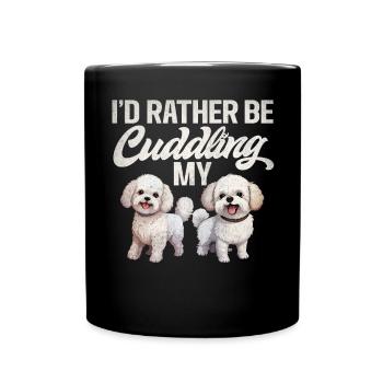 Cadeaux Bichon Frisé - Mug uni - noir - Devant