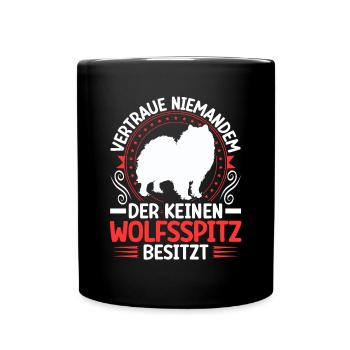 Wolfspitz Je possède un Keeshond - Mug uni - noir - Devant