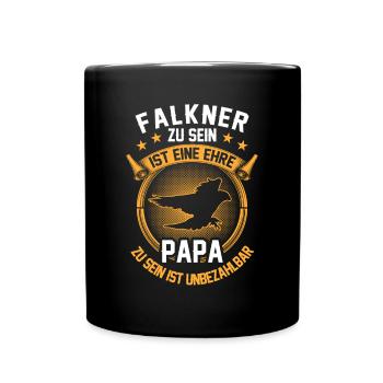 Falkner ist ein Ehre Beizjagd Falknerei - Tasse einfarbig - Schwarz - Vorne
