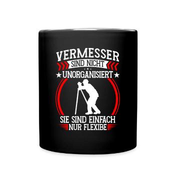 Surveyor is flexible Land surveyor - Full Colour Mug - black - Front