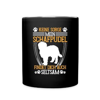 Sheep Poodle Finds You Strange Herding Dog - Full Colour Mug - black - Front