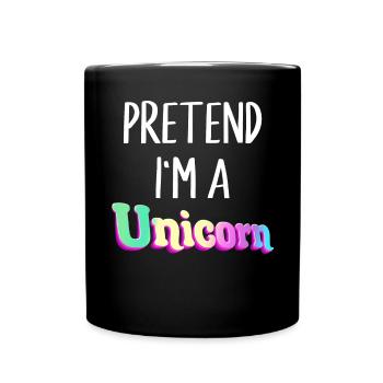 Fais semblant d’être un costume d’Halloween de licorne - Mug uni - noir - Devant