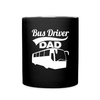 Bus Driver Dad - Tasse einfarbig - Schwarz - Vorne