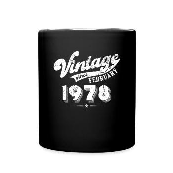 Millésime depuis Février 1978 Cadeau d’anniversaire - Mug uni - noir - Devant