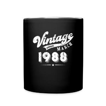 Vintage since March 1988 Birthday Gift - Full Colour Mug - black - Front