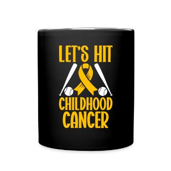 Krebs Im Kindesalter Childhood Cancer Awareness - Tasse einfarbig - Schwarz - Vorne