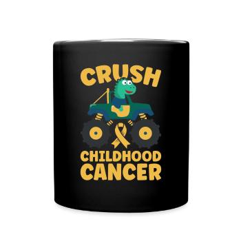 Krebs Im Kindesalter Childhood Cancer Awareness - Tasse einfarbig - Schwarz - Vorne
