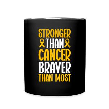 Krebs Im Kindesalter Childhood Cancer Awareness - Tasse einfarbig - Schwarz - Vorne