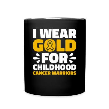 Krebs Im Kindesalter Childhood Cancer Awareness - Tasse einfarbig - Schwarz - Vorne