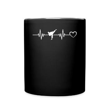 Taekwondo Heartbeat Heart Taekwondo - Full Colour Mug - black - Front
