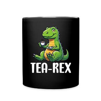 Tea Rex Dinosaur Lover T-Rex Tasse à thé - Mug uni - noir - Devant
