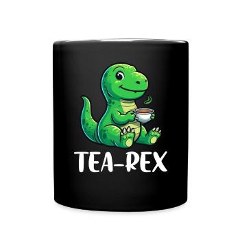 Tea Rex Dinosaur Lover T-Rex Tasse à thé - Mug uni - noir - Devant