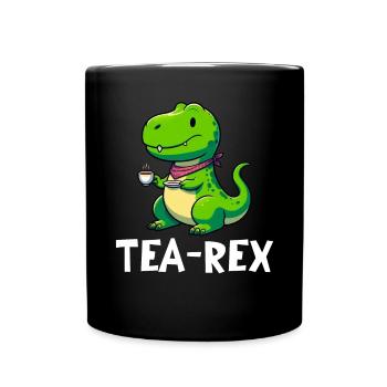 Tea Rex Dinosaur Lover T-Rex Tasse à thé - Mug uni - noir - Devant