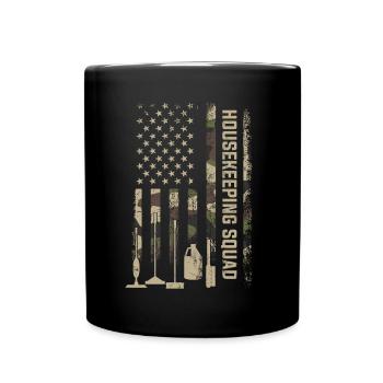Housekeeping cleaning lover, housekeeper - Tasse einfarbig - Schwarz - Vorne