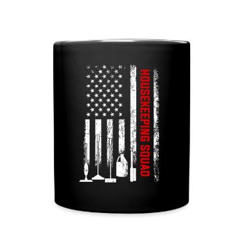Housekeeping cleaning lover, housekeeper - Tasse einfarbig - Schwarz - Vorne