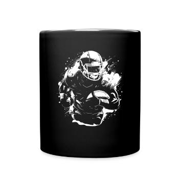 Croquis de joueur de football - Mug uni - noir - Devant