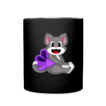 Cat Bow - Full Colour Mug - black - Front