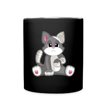 Cat Bandage - Full Colour Mug - black - Front