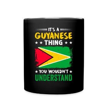 Stolzer Guyanese - Tasse einfarbig - Schwarz - Vorne