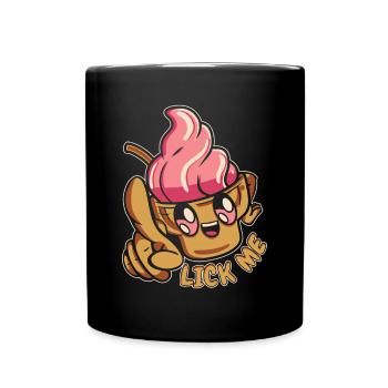 Lick Me Maker Gelato Dessert glacé Lover Ice - Mug uni - noir - Devant