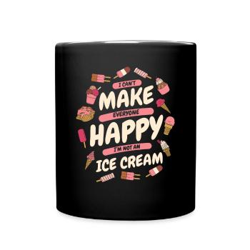 Kann nicht jeden glücklich machen Hersteller Gelato Lover Eis - Tasse einfarbig - Schwarz - Vorne