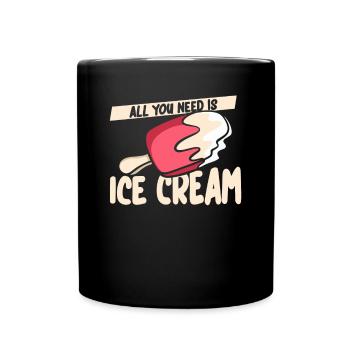 Tout ce dont vous avez besoin est une sorbetière Gelato Lover Ice - Mug uni - noir - Devant