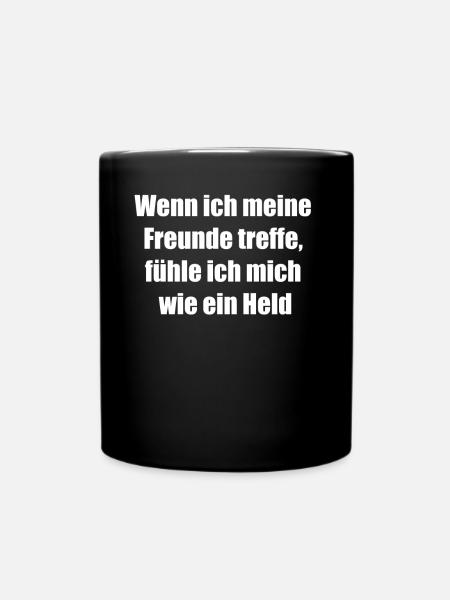 Heldenhaftes Geschenk - Tasse einfarbig - Schwarz