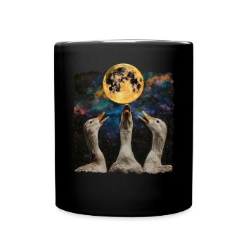 Canards Ferme Animal Fermier Lune Hurlante - Mug uni - noir - Devant