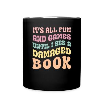 Drôle d’assistant de bibliothèque Retro Groovy - Mug uni - noir - Devant