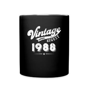 Vintage since August 1988 Birthday Gift - Full Colour Mug - black - Front
