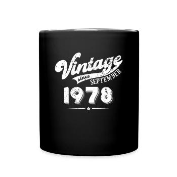 Millésime depuis Septembre 1978 Cadeau d’anniversaire - Mug uni - noir - Devant