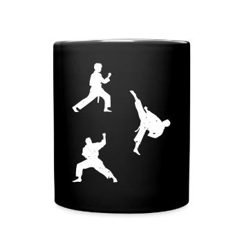 Taekwondo Fighter Silhouettes Taekwondo Silhouette - Full Colour Mug - black - Front