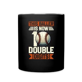 Two-Digit Birthday Decorations Boy 10 - Full Colour Mug - black - Front
