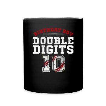 Two-Digit Birthday Decorations Boy 10 - Full Colour Mug - black - Front