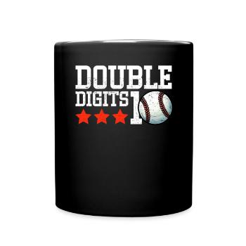 Two-Digit Birthday Decorations Boy 10 - Full Colour Mug - black - Front