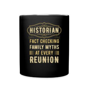 Drôle d’historien Généalogie Généalogiste - Mug uni - noir - Devant