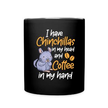 Chinchilla et Chinchillas rongeurs du café - Mug uni - noir - Devant