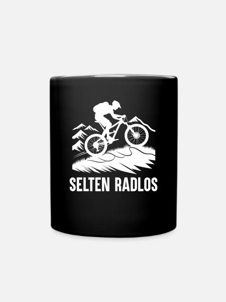 Selten Radlos Fahrrad Mountainbike Rennrad Rad - Tasse einfarbig - Schwarz