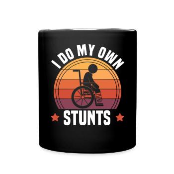 Je fais mes propres cascades drôle jambe cassée - Mug uni - noir - Devant