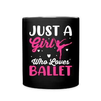 Juste une fille qui aime danseuse de danse classique - Mug uni - noir - Devant