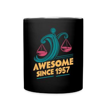 Zodiaque Balance Anniversaire Génial Depuis 1957 - Mug uni - noir - Devant