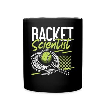 drôle de raquette de joueur de tennis qui - Mug uni - noir - Devant